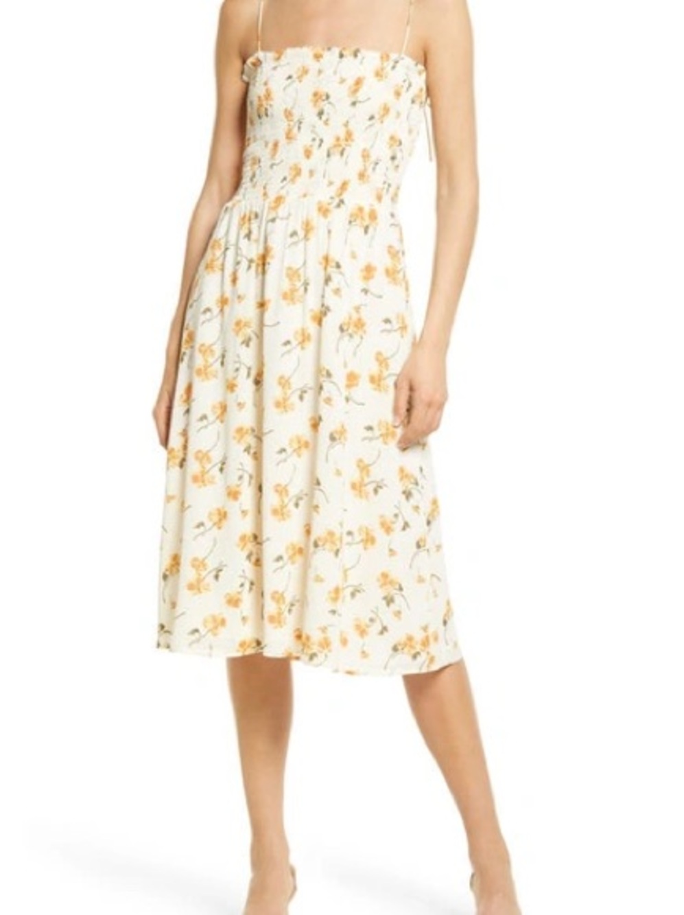 Reformation Sable Dress in Limonada yellow floral size L